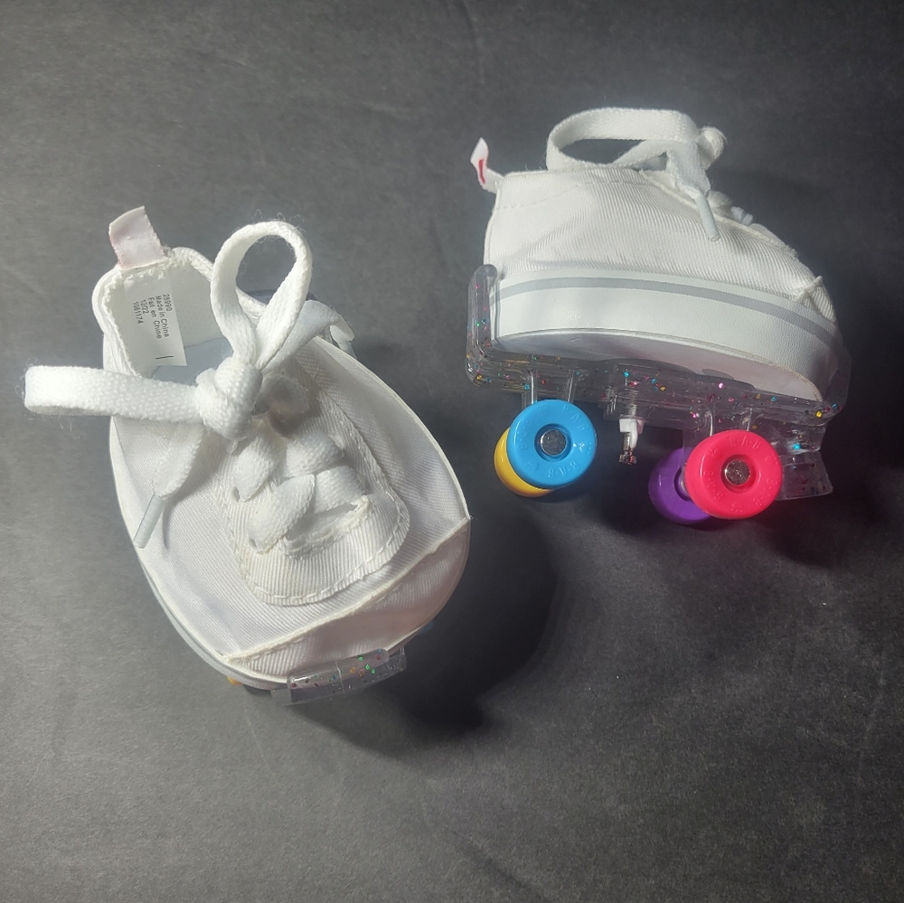 Build a Bear rainbow roller skates and sneakers BAB removable skates with shoes